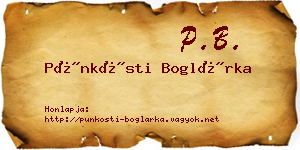 Pünkösti Boglárka névjegykártya